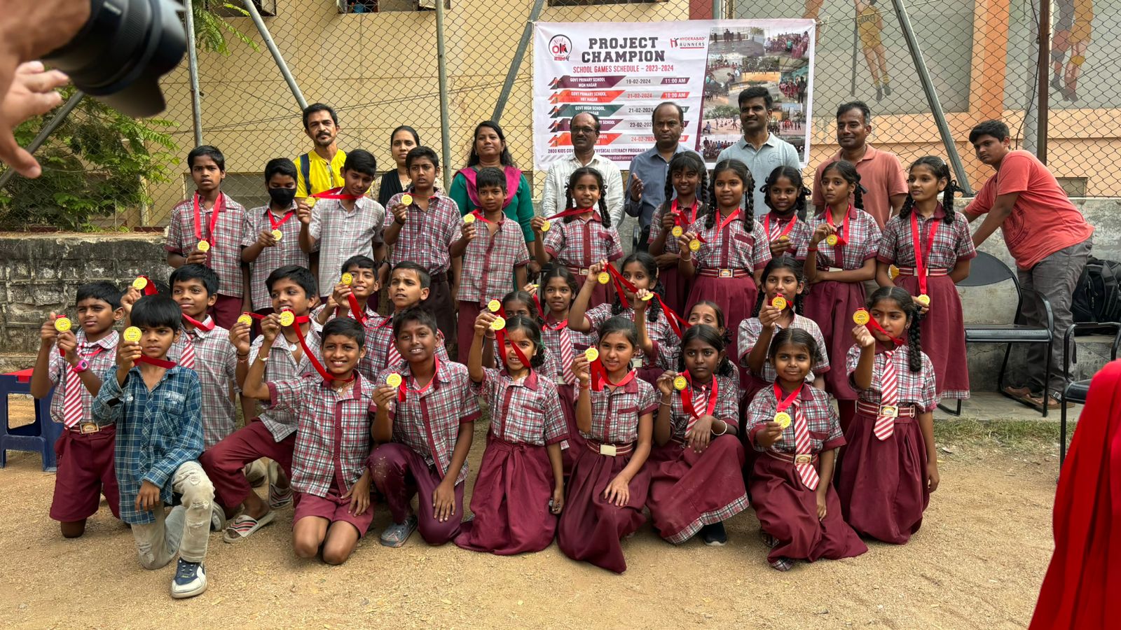 Project Champion Govt School Games held at 5 Govt Schools where there was no Physical Training Teacher was available but kids were trained in sports and games condctd-5