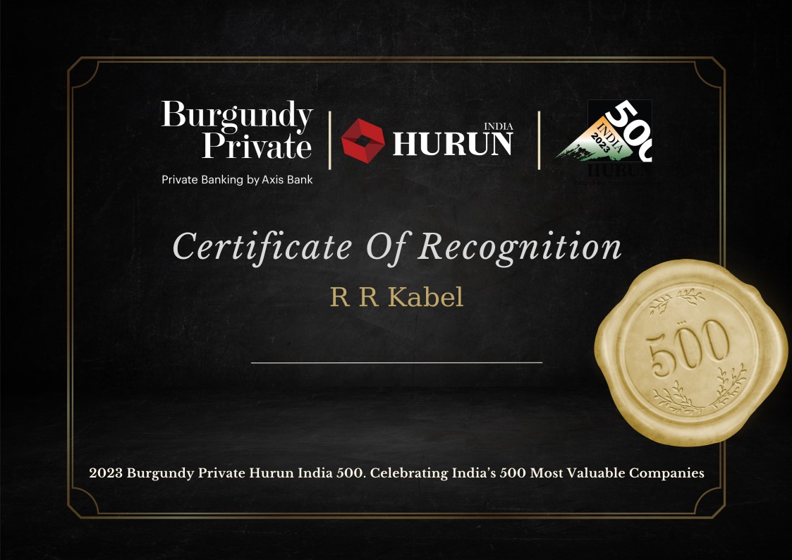RR Kabel(Hurun Recognition Certificate)