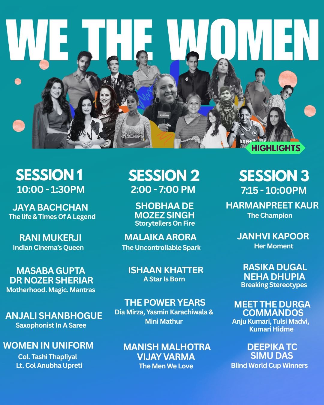 Agenda - 8th edition of We The Women by Barkha Dutt