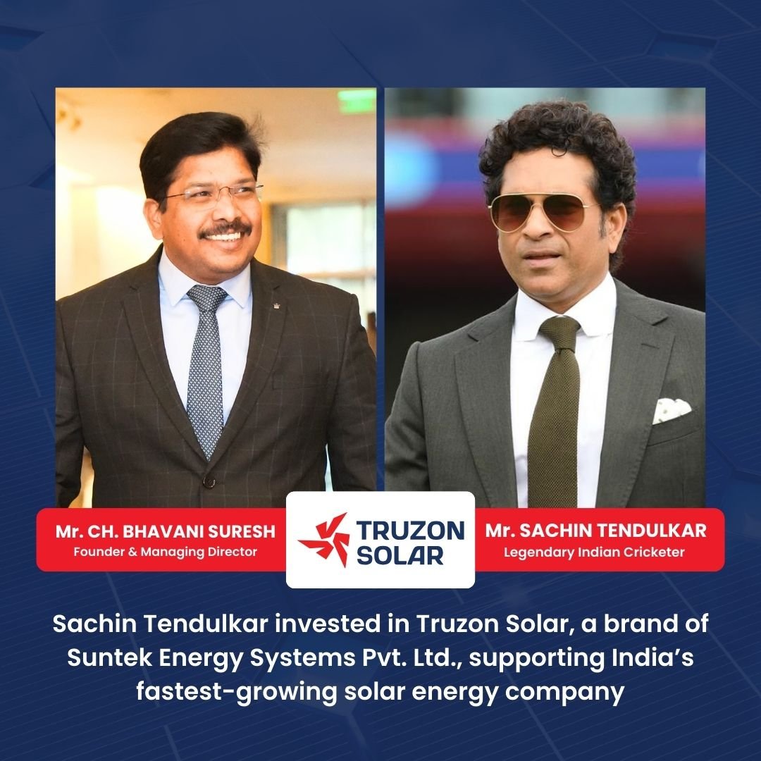 Truzon Solar partnership with Mr. Sachin Tendulkar