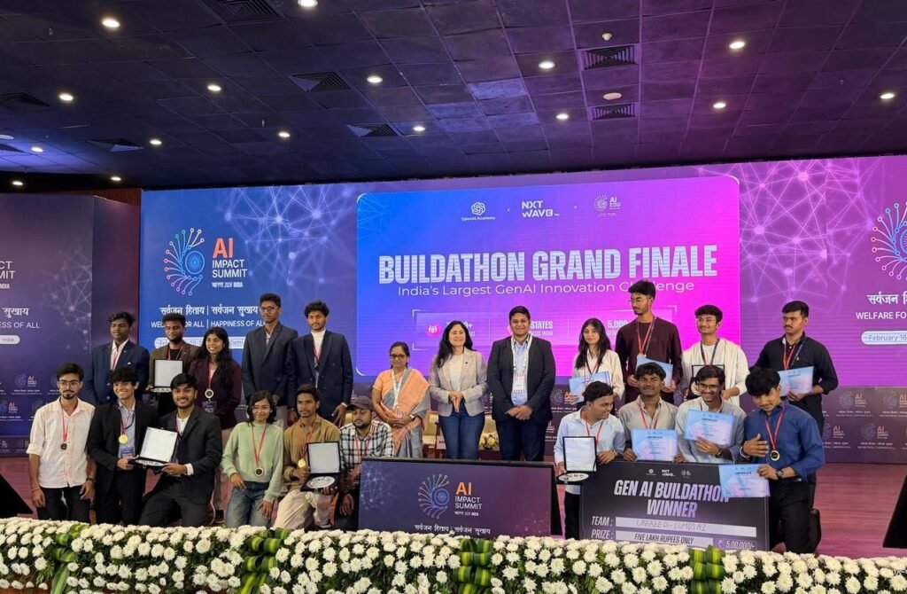 Karnataka Students Wins Top Honors at “India’s Largest GenAI Student Challenge” - The OpenAI Academy x NxtWave Buildathon finale at the India AI Impact Summit

